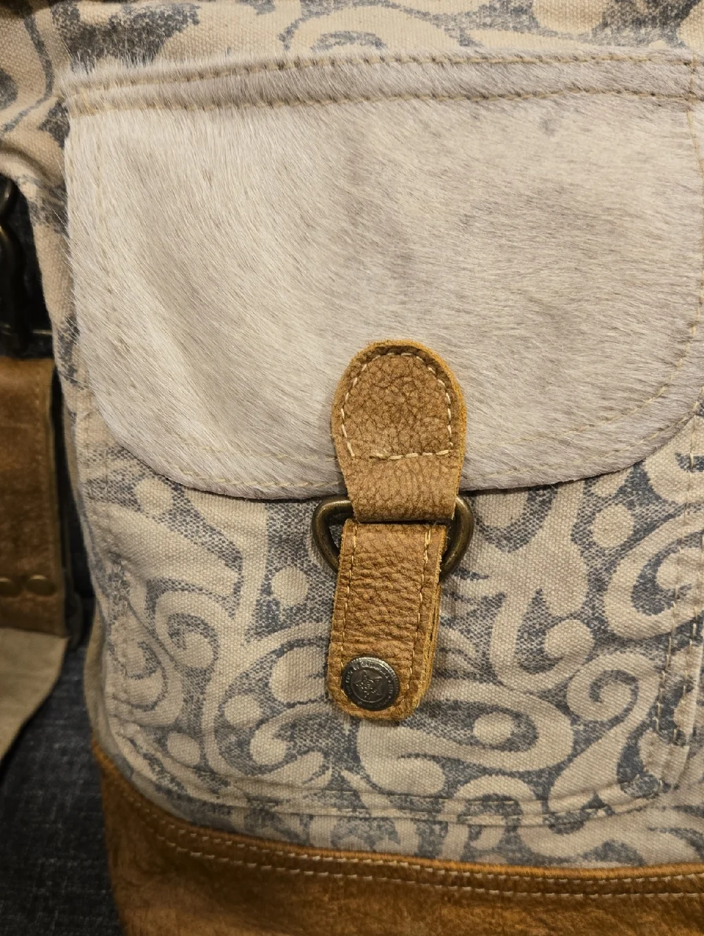 Myra Bag Leather And Cotton Purse